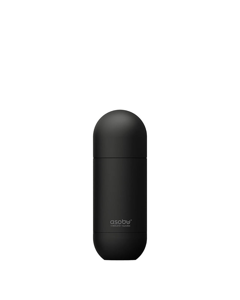 Asobu 14oz/420ml Orb Insulated Stainless Steel Bottle - Black
