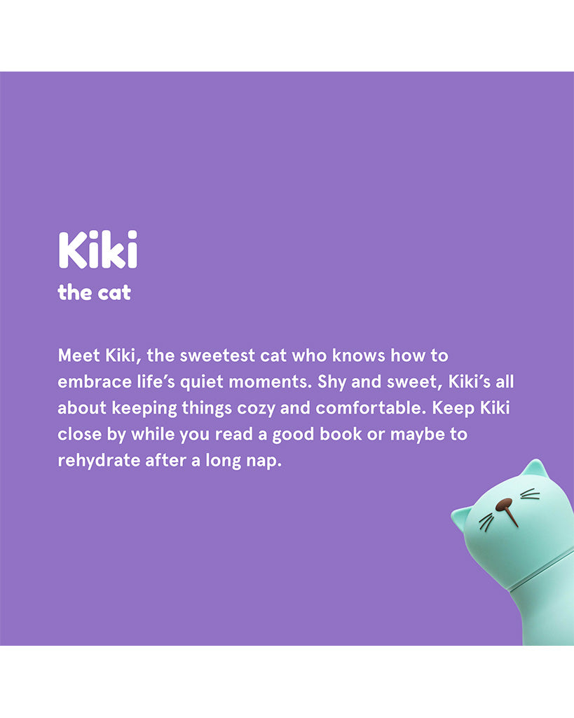 Asobu 16oz/460ml Bestie Insulated Stainless Steel Water Bottle - Kiki the Cat