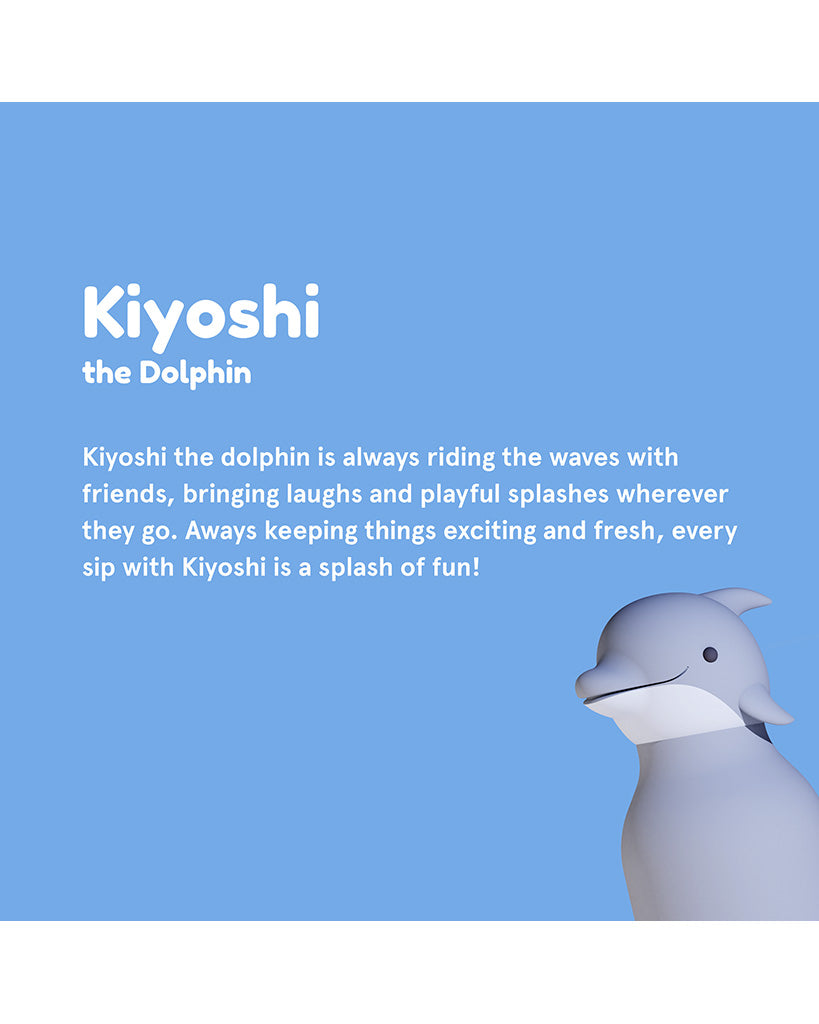 Asobu 16oz/460ml Bestie Insulated Stainless Steel Water Bottle Limited Edition - Kiyoshi the Dolphin