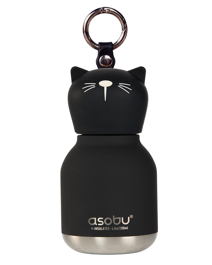 Asobu 6.7oz/200ml Mini Bestie Insulated Stainless Steel Water Bottle - Mini Kiki The Cat
