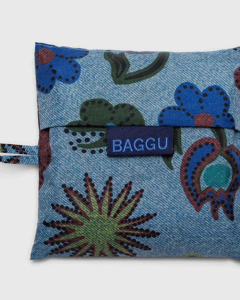 Baggu Reusable Bag - Digital Denim Birds