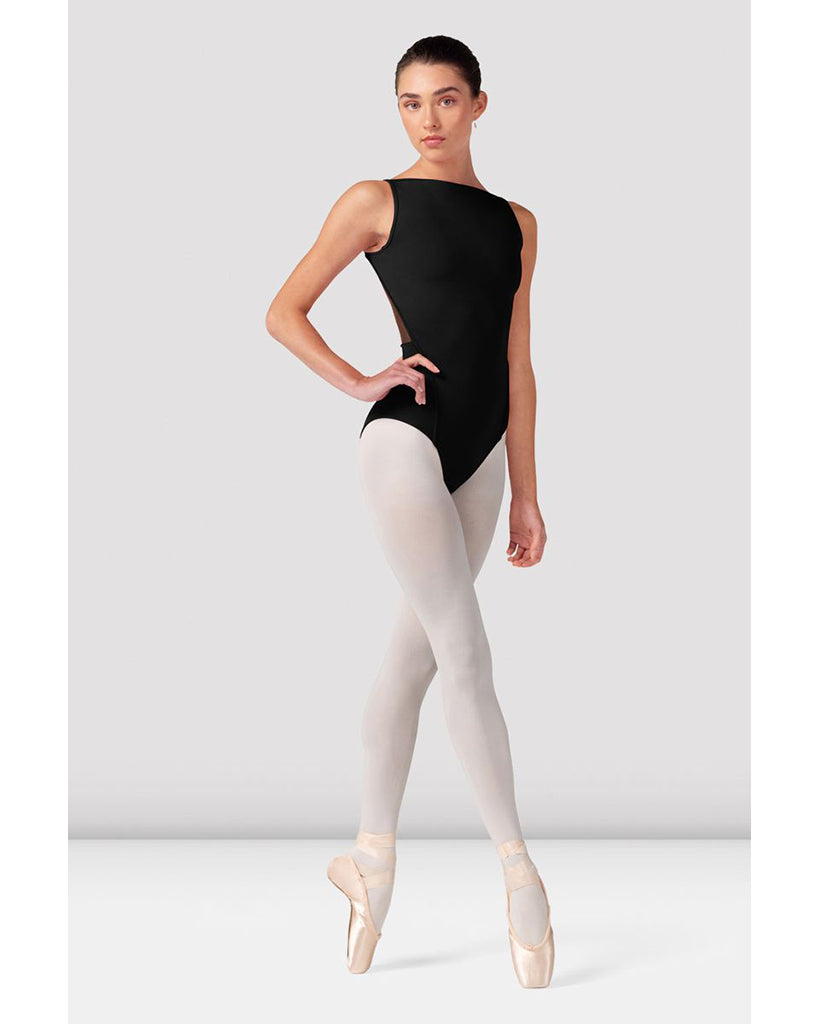 Bloch Emma Boat Neck Embroidered Floral Mesh Back Camisole Leotard - L40004 Womens