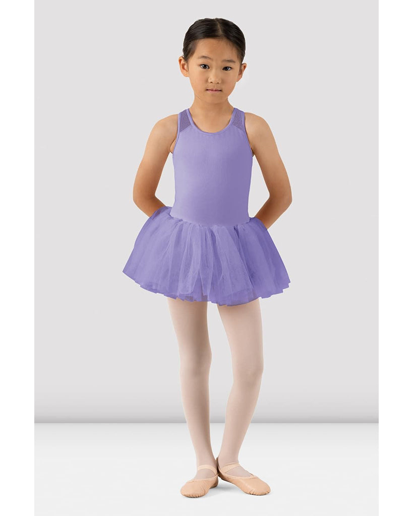 Bloch Gabrielle Scoop Neck Mesh Cross Back Tank Tutu Ballet Dress - CL1055 Girls