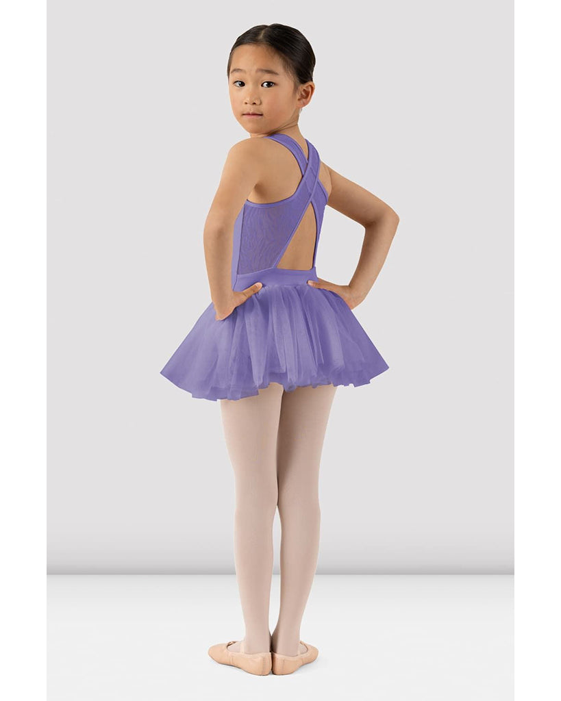 Bloch Gabrielle Scoop Neck Mesh Cross Back Tank Tutu Ballet Dress - CL1055 Girls