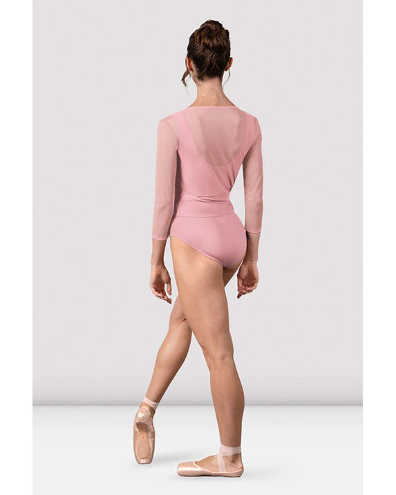 Bloch Harmony Mesh 3/4 Sleeve Wrap Top - Z30022 Womens