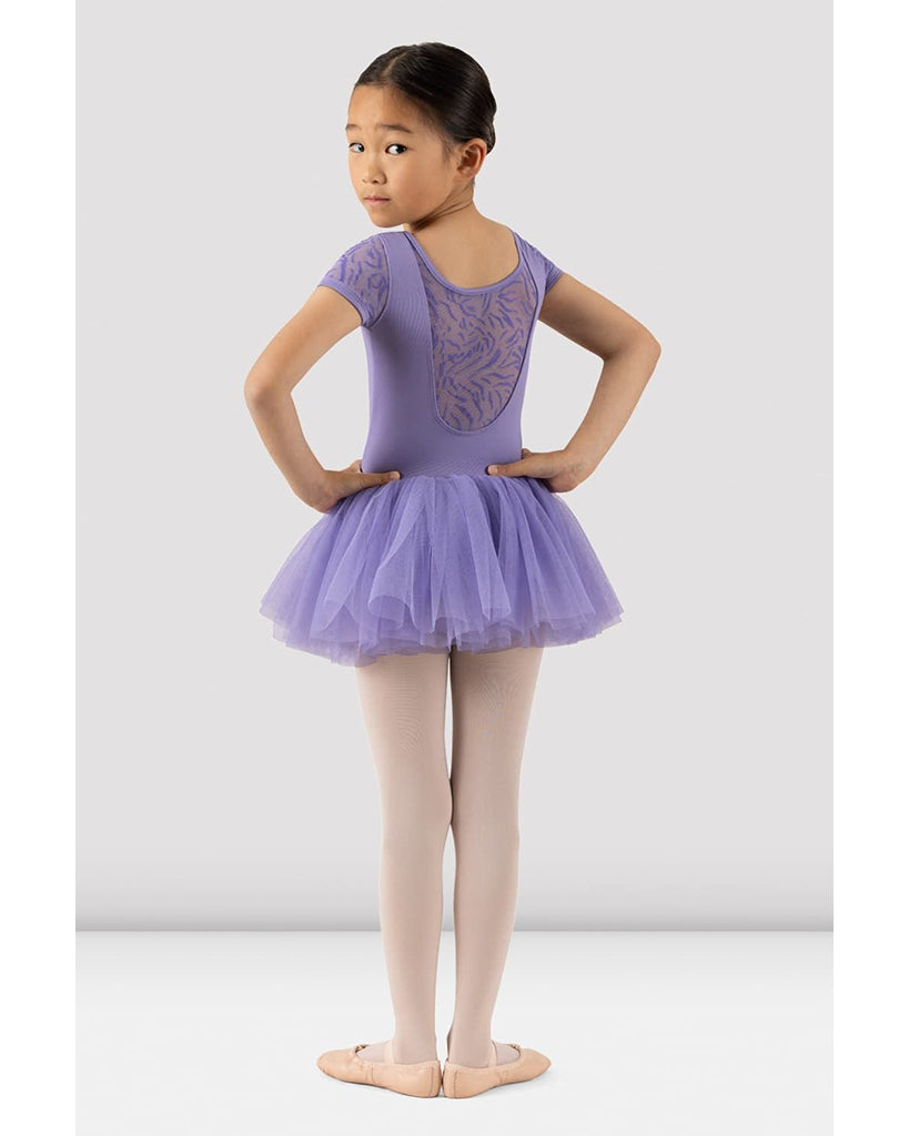Bloch Holly Scoop Neck Mesh Detail Cap Sleeve Tutu Ballet Dress - CL3332 Girls