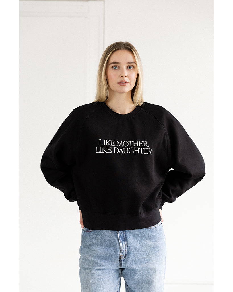 Brunette the Label Mother Daughter Cousin Crew Sweatshirt - Womens - Black / White
