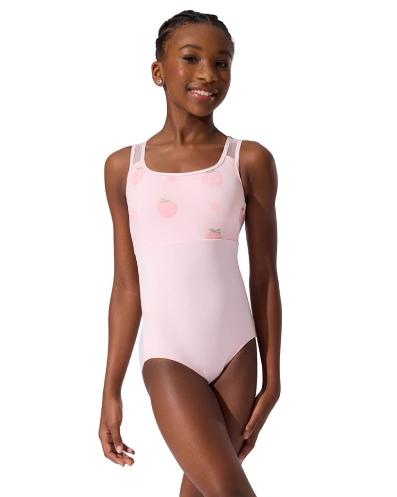 Capezio Berry Bliss Strawberry Print Mesh Tank Leotard - F12633C Girls