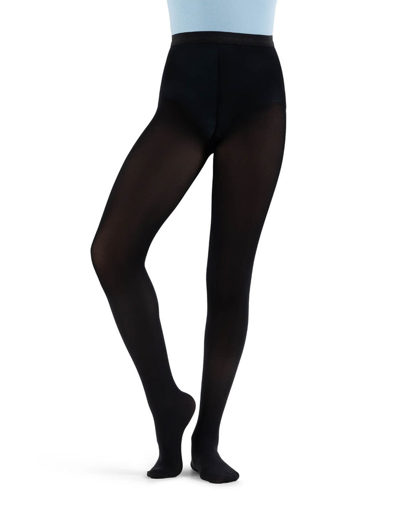 Capezio Hold &amp; Stretch Footed Dance Tights - N14C Girls Black Small