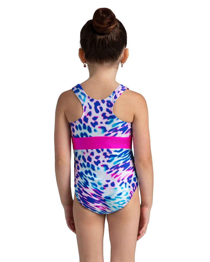 Capezio Jungle Racerback Gymnastic Tank Leotard - F12590C - Girls - Wild One Print / Bright Pink