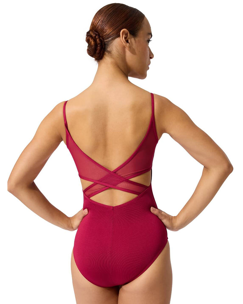 Capezio Kordes Soft V-Neck Mesh Cross Back Camisole Leotard - F12710W Womens