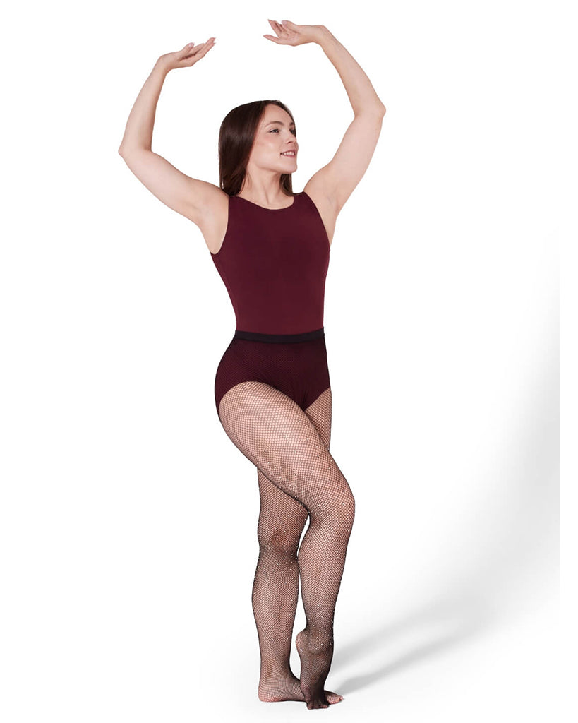 Capezio Professional All-Over Rhinestone Fishnet Dance Tights - 3505W Womens