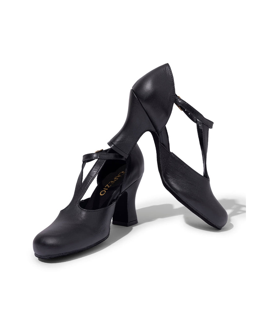 Capezio Shanel Y Strap Nappa Leather 3" Character Shoes - 850 Womens