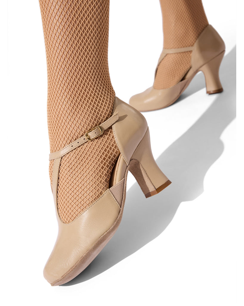 Capezio Shanel Y Strap Nappa Leather 3" Character Shoes - 850 Womens