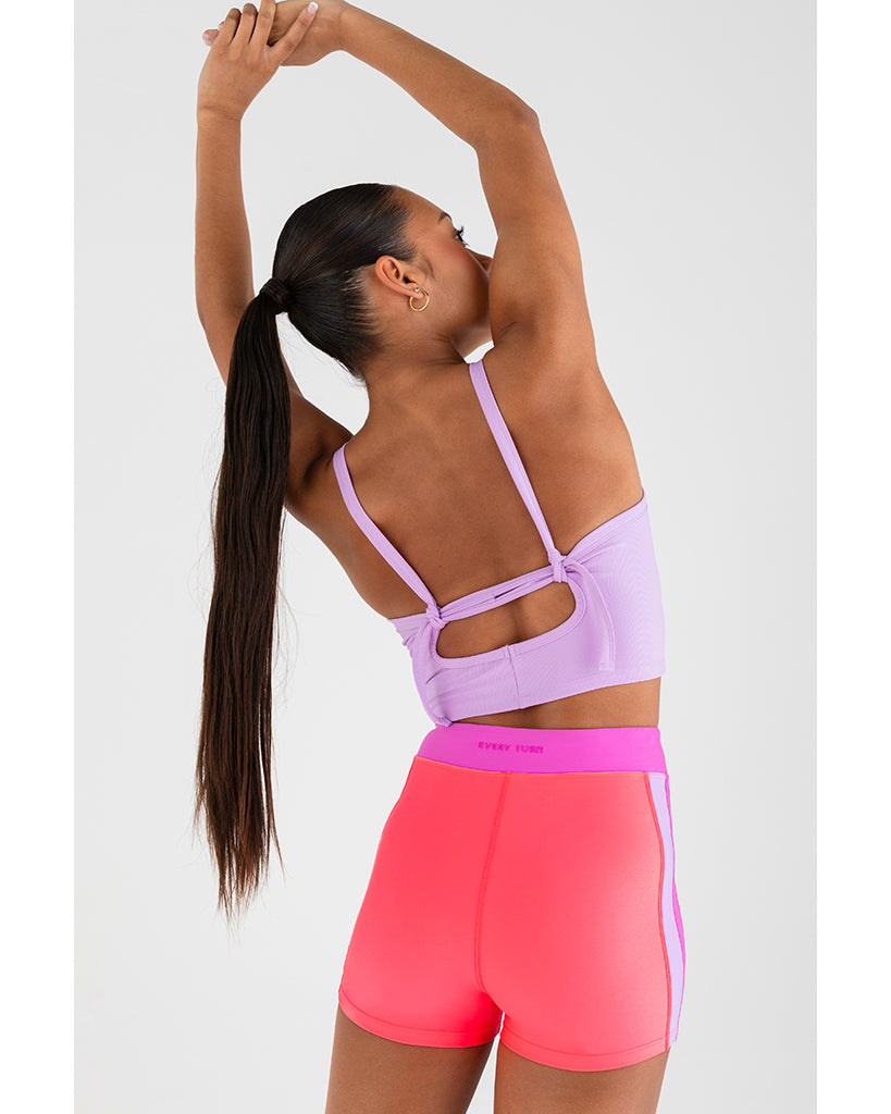 Every Turn Halter Rib Singlet - Girls - Lavender