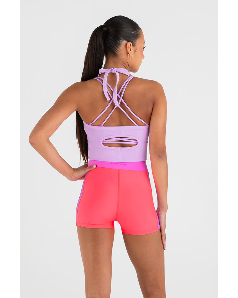 Every Turn Halter Rib Singlet - Girls - Lavender