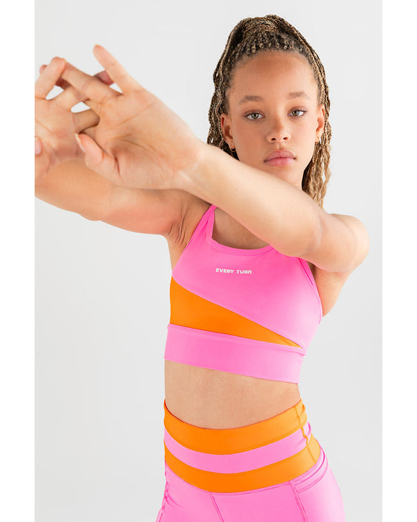 girls neon crop top