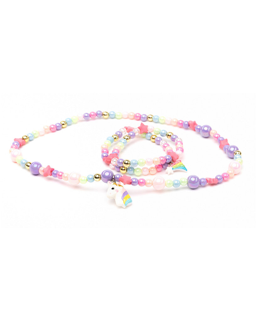 Great Pretenders Cheerful Starry Unicorn Necklace Bracelet Set