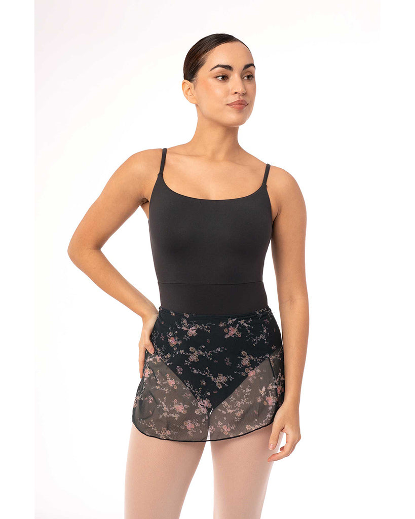 Intermezzo Flor Petite Fleur Printed Floral Tulle Pull On Skirt - 7012 Womens
