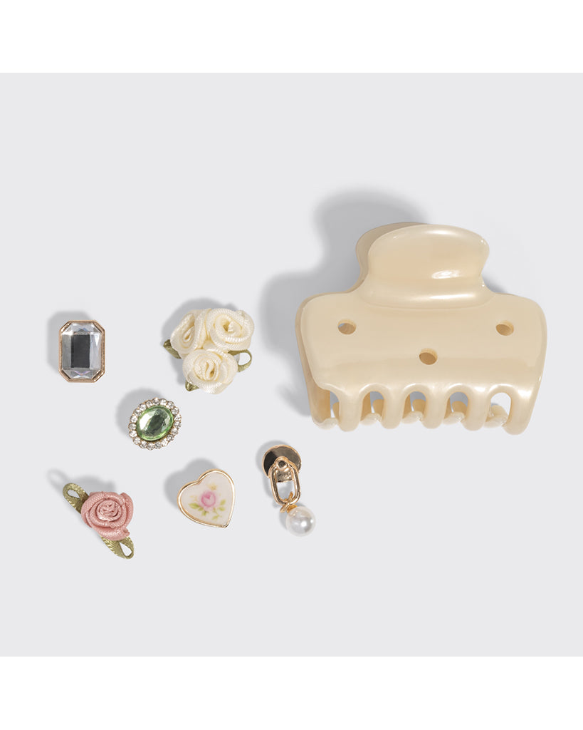 Kitsch Kitschpop™️ Cloud Clip 7pc Set - Vintage Pearlized Cream