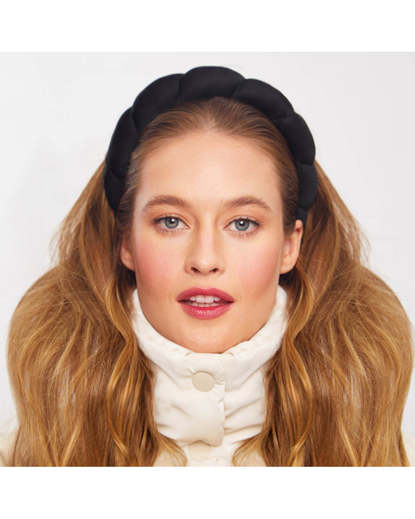 Kitsch Recycled Fabric Puffy Headband 1pc - Black