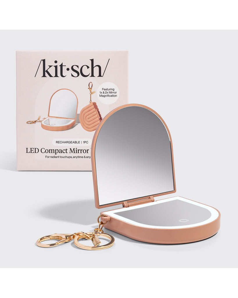 Kitsch Terracotta Compact Mirror Keychain