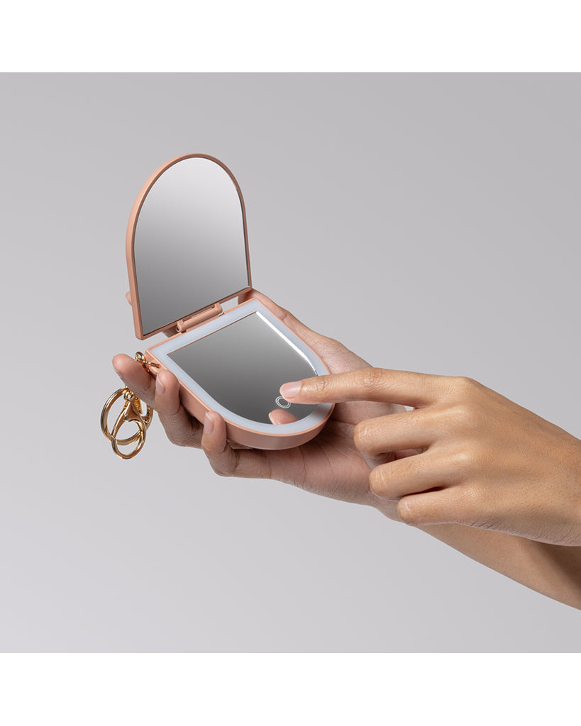 Kitsch Terracotta Compact Mirror Keychain