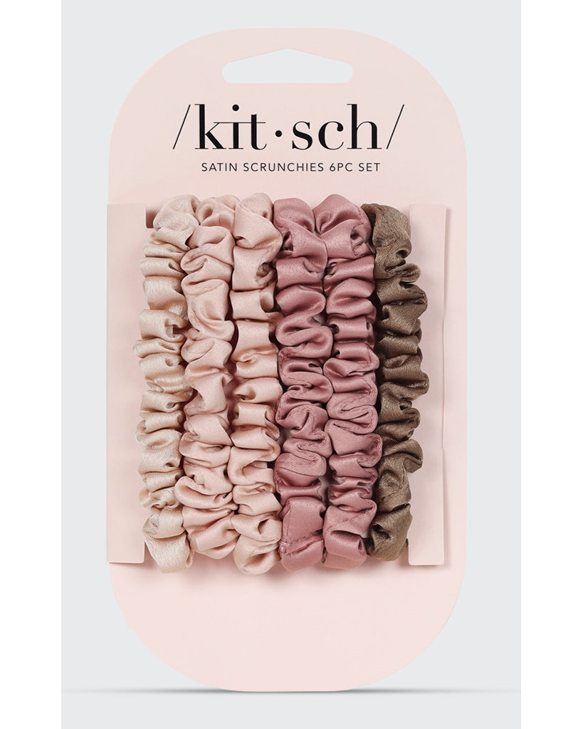 Kitsch Ultra Petite Satin Scrunchies 6pc