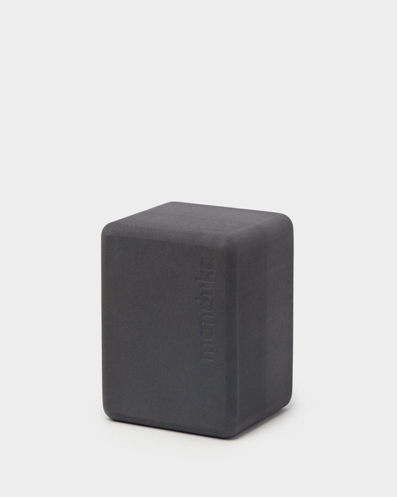 Manduka Recycled Foam Yoga Mini Block - Thunder Grey