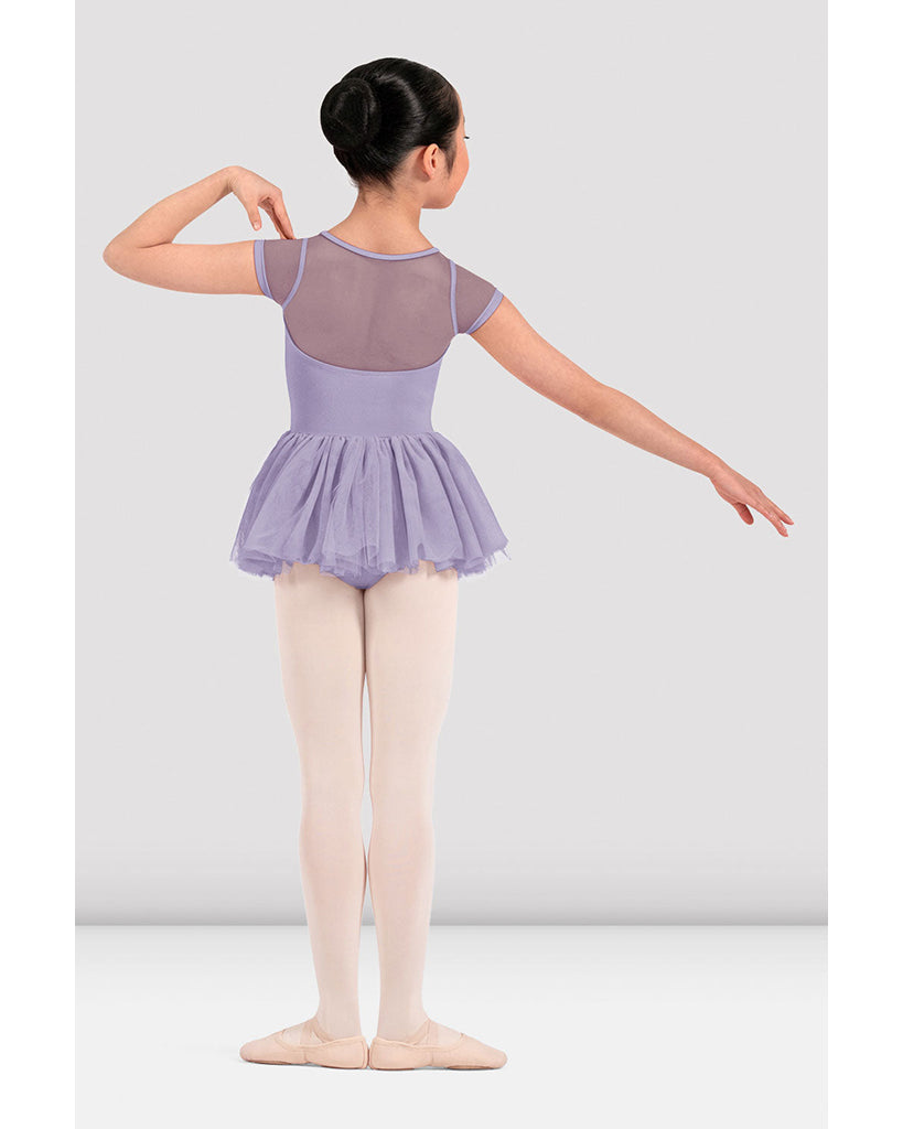 Mirella Floral Embroidered Mesh Cap Sleeve Tutu Ballet Dress - M20012C Girls