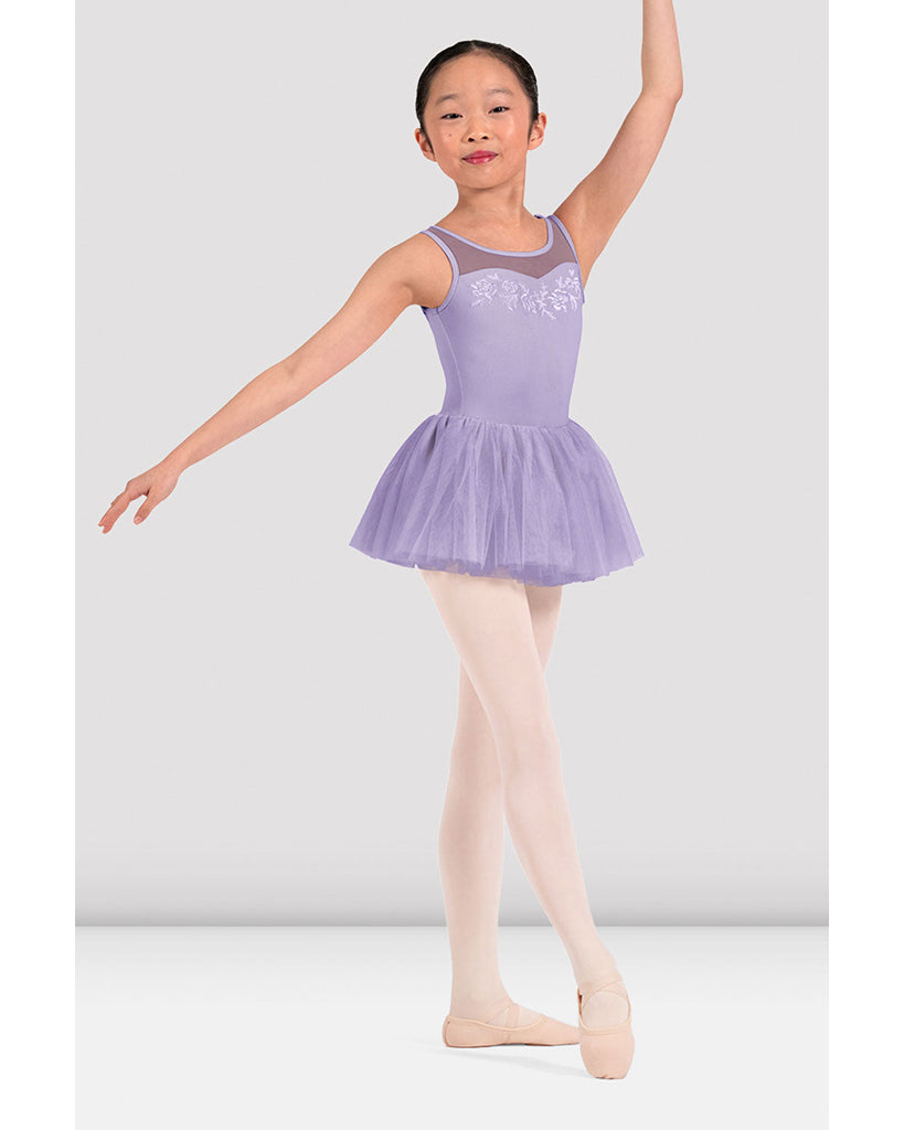 Mirella Floral Embroidered Mesh Tank Tutu Ballet Dress - M50011C Girls
