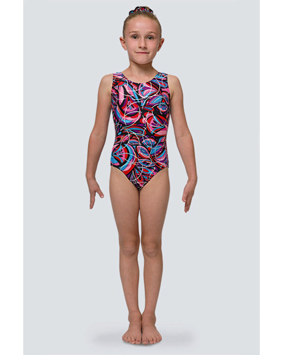MONDOR GYMNASTIC PRINTED TANK LEOTARD - CHILD #27822