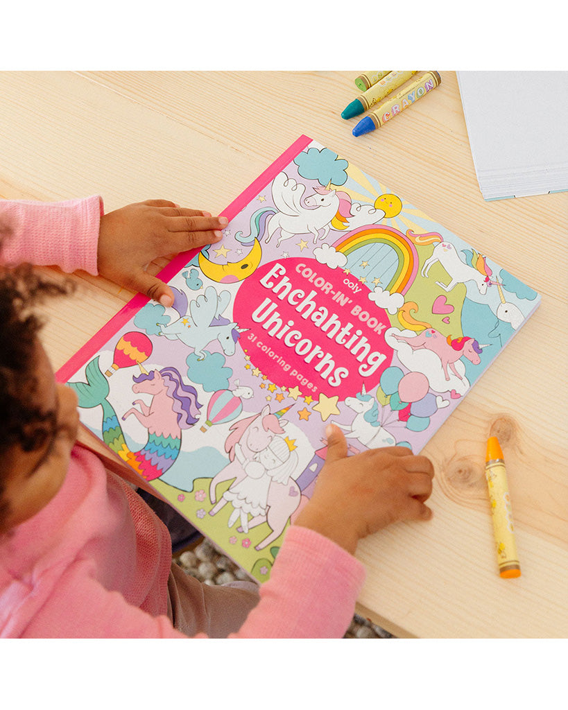 Ooly Colour-In' Colouring Book - Enchanting Unicorns