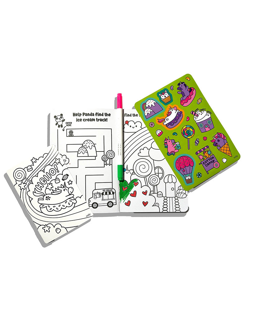 Ooly Let's Go Activity & Colouring Kit - Unicorn Candy