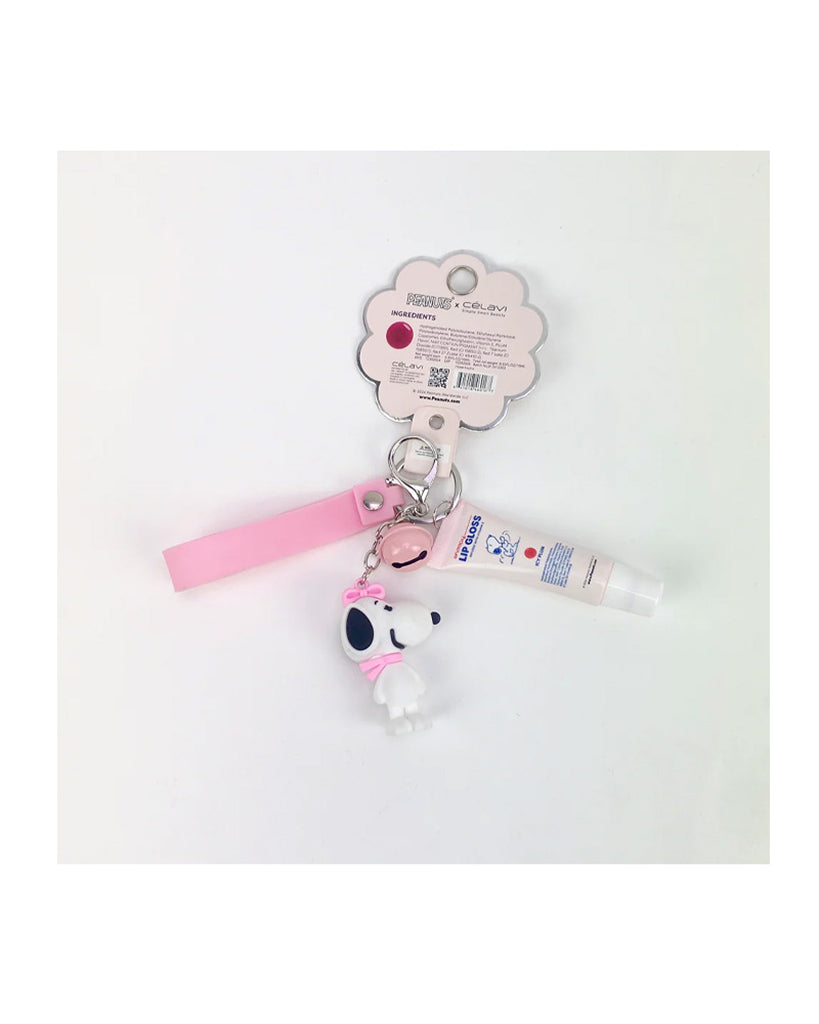 Pineapple Beauty Celavi Icy Plum Snoopy Lip Gloss with Keychain