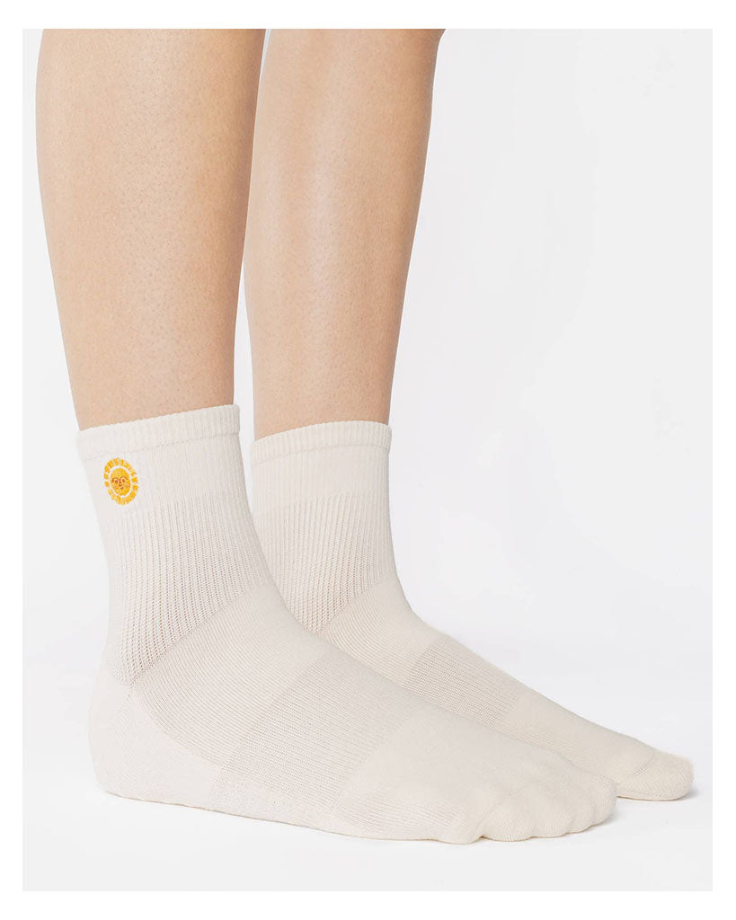 Pointe Studio Sunny Ankle Grip Sock - Womens - White