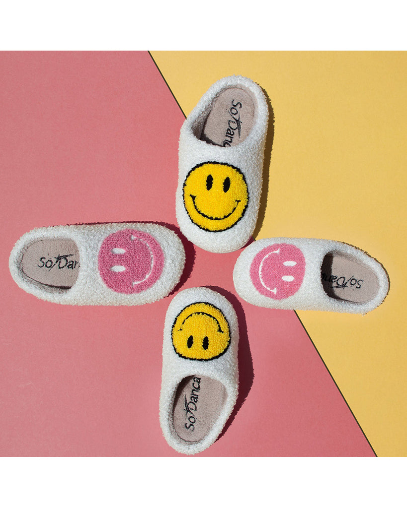 So Danca Joyful Soles Smiley Face Slippers - BT50C - Girls/Boys
