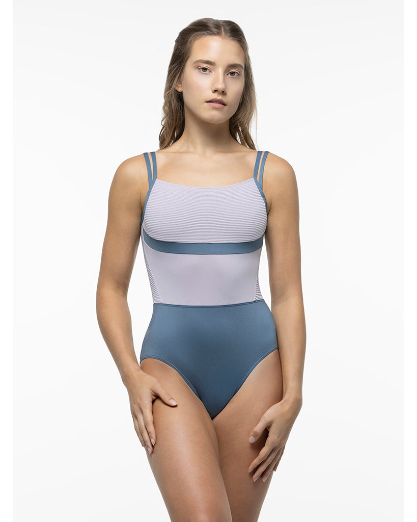 Suffolk Oxford Collection Double-Strap Textured Detail Camisole Leotard - 2770 Womens