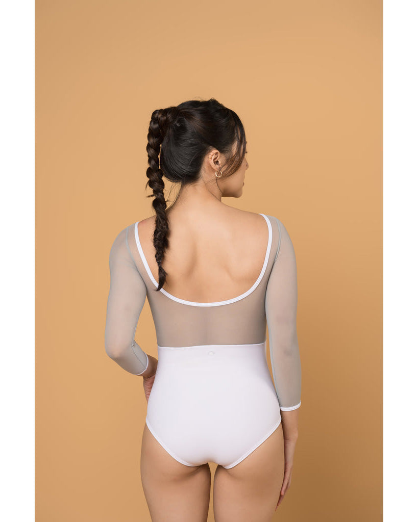 Supertone Bolt Collection Avery Mesh 3/4 Long Sleeve Leotard - Womens