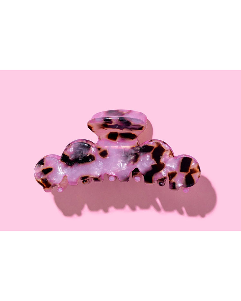 Taylor Elliott Designs Claw Hair Clip Medium - Pink + Black Tortoise