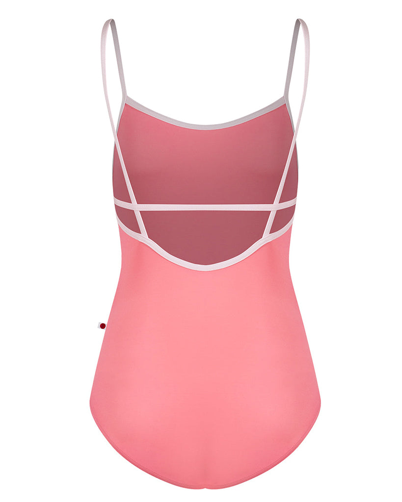 Yumiko Heather Horizontal Cross Back Strap Camisole Leotard - Womens - May / Rose