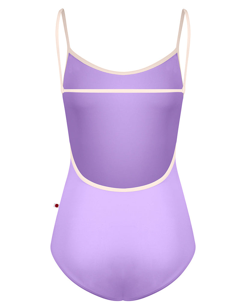 Yumiko Tamara Horizontal Strap Low Back Camisole Leotard - Womens - Iris / Misty Rose