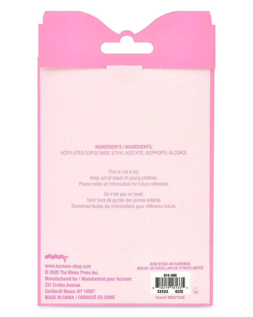 iscream Bow Stick-on Earrings