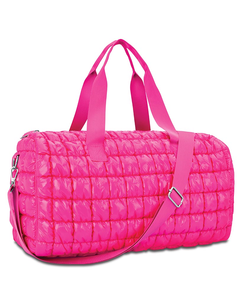 iscream Hot Pink Puffer Duffle Bag