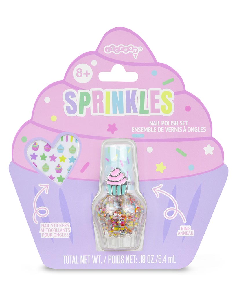 iscream Sprinkles Nail Polish Ring Set