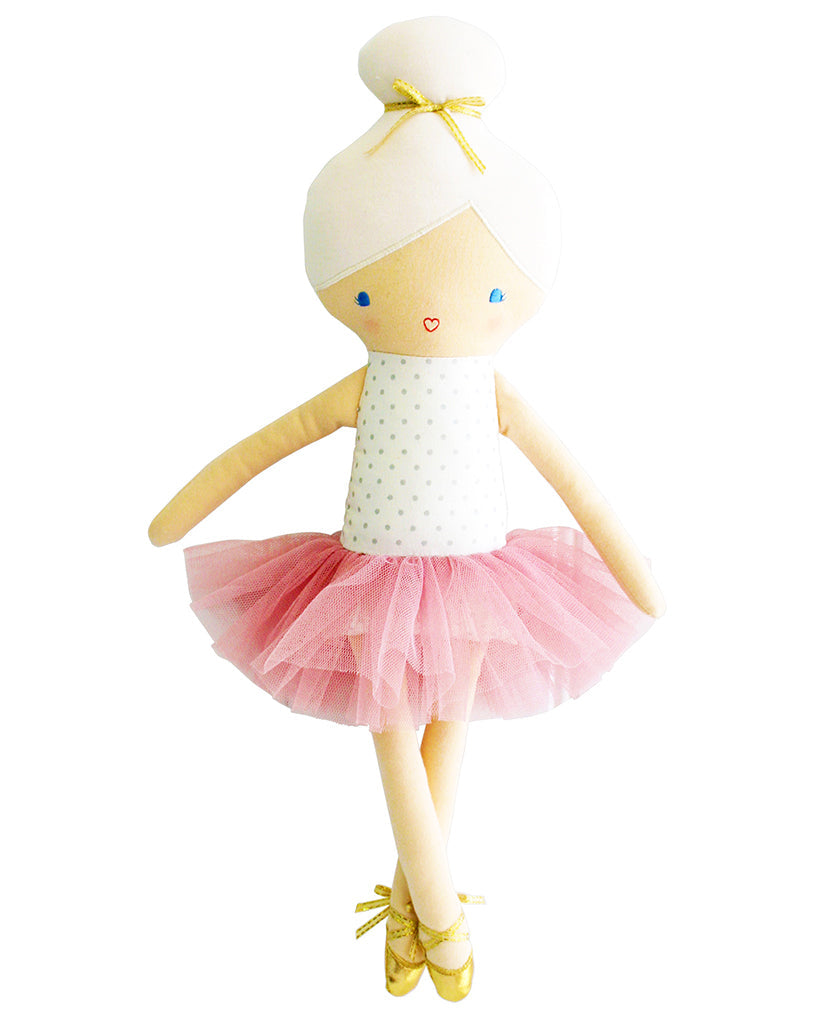 Alimrose Betty Ballerina Plush Doll 43cm - Silver Blush - Accessories - Dance Gifts - Dancewear Centre Canada