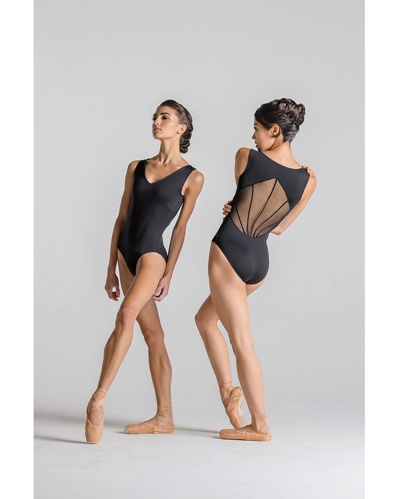 Ballet Rosa River V-Neck Stretch Mesh Inserts Tank Leotard - Womens - Dancewear - Bodysuits & Leotards - Dancewear Centre Canada
