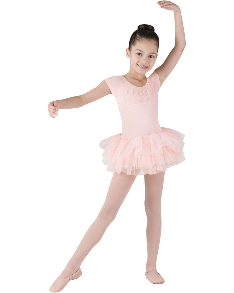 Bloch Sequin Trim Heart Back Tutu Ballet Dress - CL8012 Girls Dancewear - Dresses Bloch Candy Pink 2/4  Dancewear Centre Canada