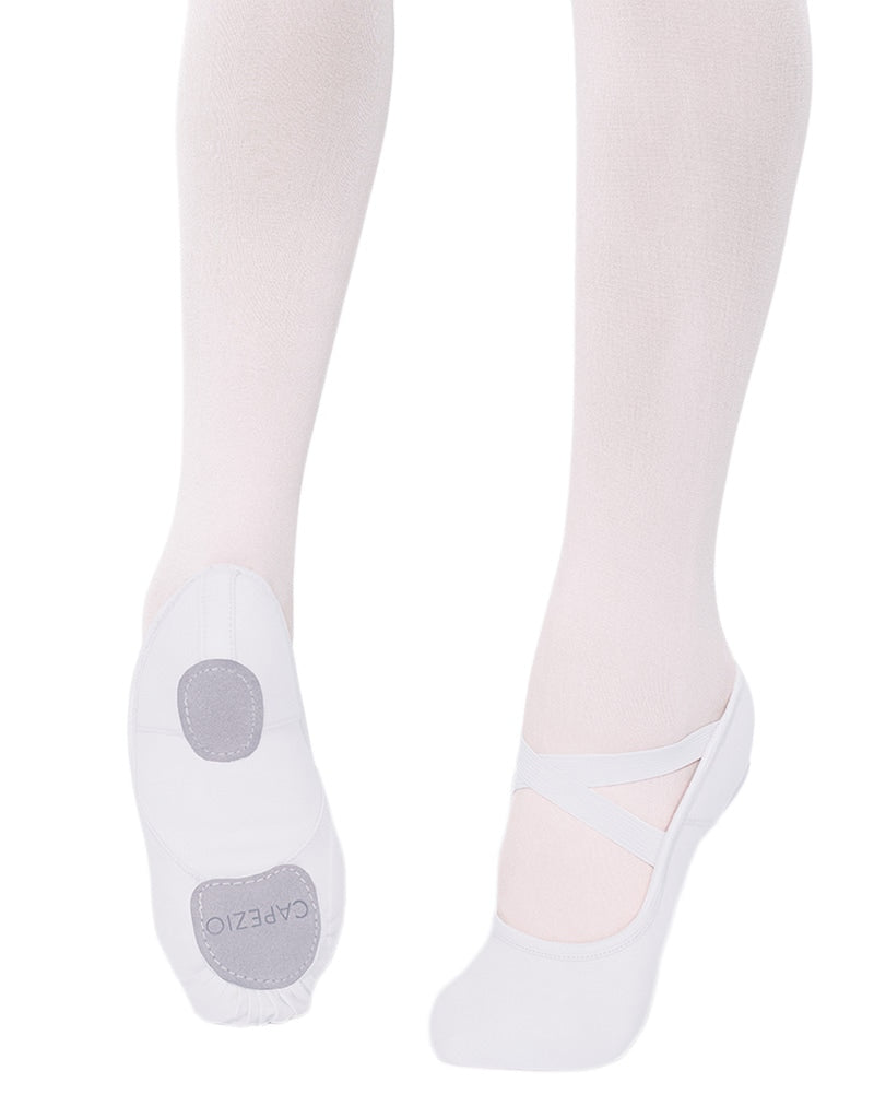 Capezio Hanami Canvas Split Sole Ballet Slippers - 2037W Womens/Mens - White - Dance Shoes - Ballet Slippers - Dancewear Centre Canada