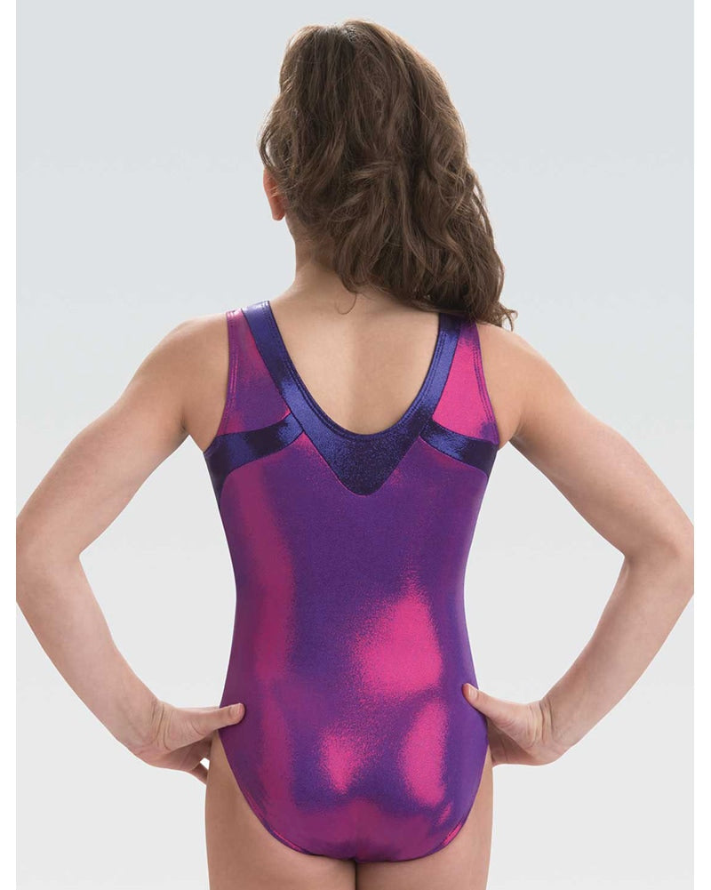 GK Elite Jewelled Gymnastic Tank Leotard - 3829 Womens - Free Fall Print - Dancewear - Gymnastics - Dancewear Centre Canada